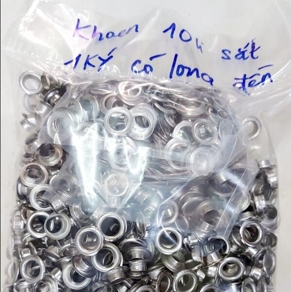 Khoen mắt cáo ore 10mm Sắt khoen đóng bạt Bịch 1 ký có long đền