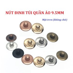 Nút đinh túi quần áo (rivets for jeans pocket) Hàng không gỉ sét Size 9.5 mm Mặt trơn