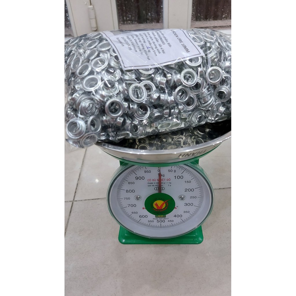 Khoen ore 10mm Khuy mắt cáo đóng bạt, bấm bạt, bấm túi giấy Bằng sắt Bán sỉ Túi 1kg - Ảnh 7