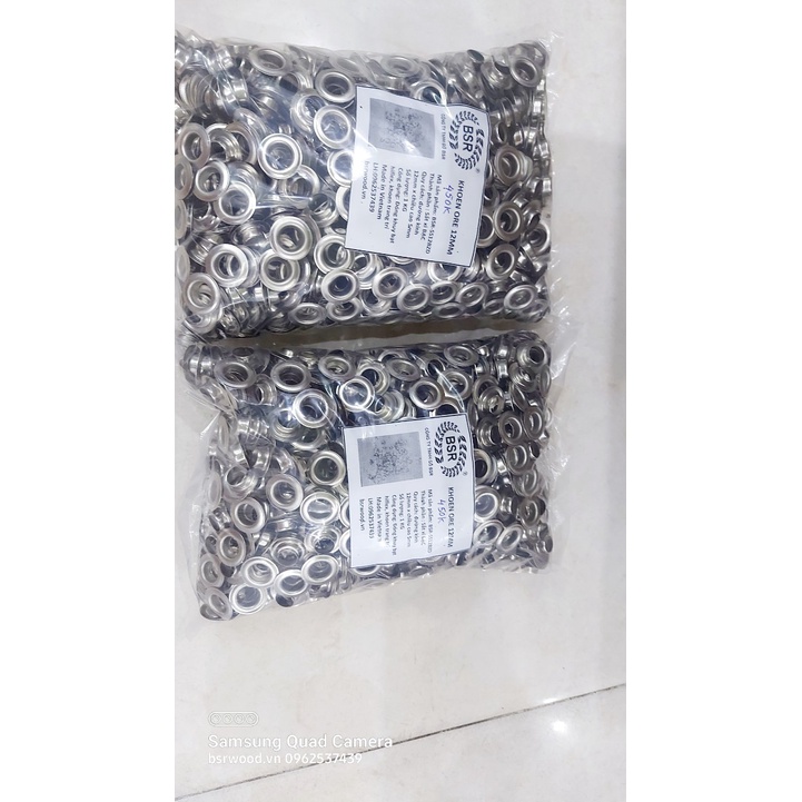 Khoen ore 12mm Bằng SẮT xi Màu BẠC Bán sỉ 1kg KHÔNG long đền Khuy mắt cáo 12ly đóng bạt quảng cáo, bạt lưới - Ảnh 8