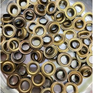 Khoen ore 12mm Khuy mắt cáo đóng bạt, bấm bạt 12ly Bằng sắt Màu Đồng Túi 100 cái + 100 long đền