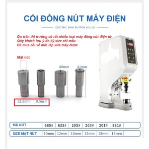 Bộ cối khuôn đóng nút bấm 4 thành phần (nút bóp, nút lò xo, nút chén, cúc chậu) Cối máy dập cúc điện tử