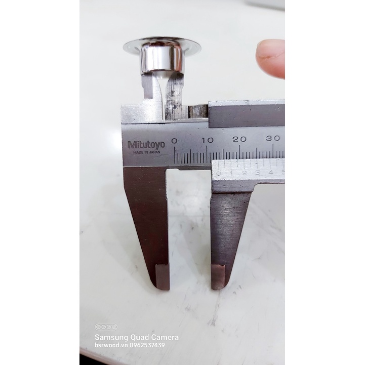 Khoen ore mắt cáo 14mm Chân cao 9ly Bằng thau không gỉ Màu bạc Khuy mắt cáo bấm vải, bấm bạt Bịch 50 cái 100 cái - Ảnh 5