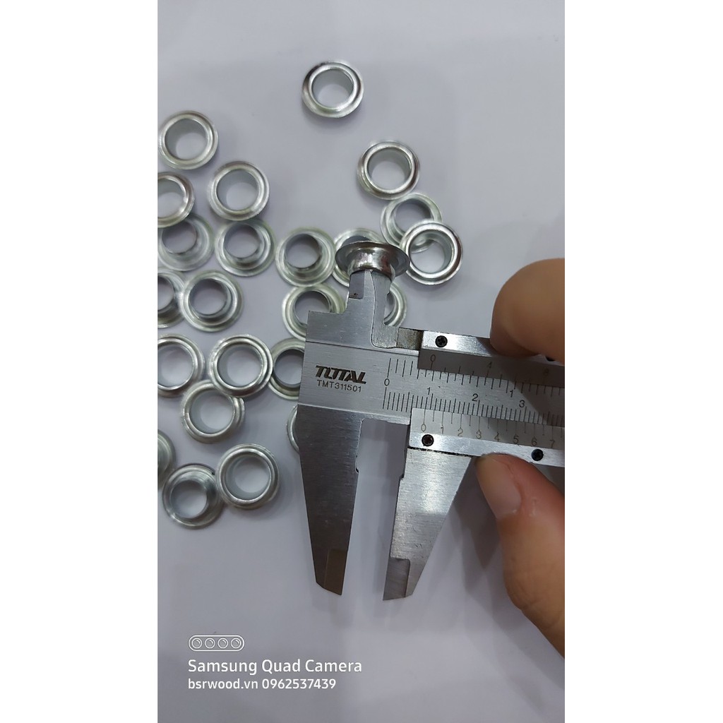 Khoen mắt cáo ore 10mm Khuy đóng bạt 10ly Bằng sắt Túi 100 cái Không long đền Chuyên dùng cho máy đóng khoen Trung Quốc - Ảnh 6
