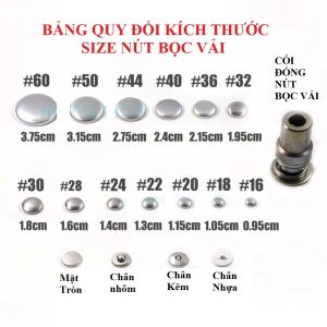 Alternative view of Khuôn Cối đóng nút bọc vải (loại xịn) Đủ size 16L đến 40L Làm nút vải may quần áo