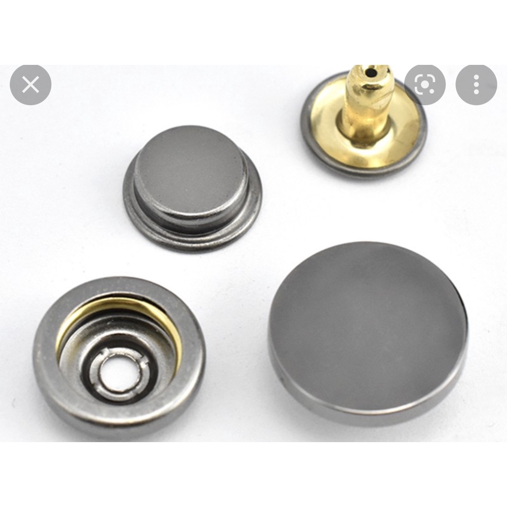 Nút bấm 4 thành phần 12mm 15mm Mã cúc 501 503 Bằng thau không gỉ Chuyên làm nút áo da cao cấp, áo khoác, quần jean - Ảnh 4