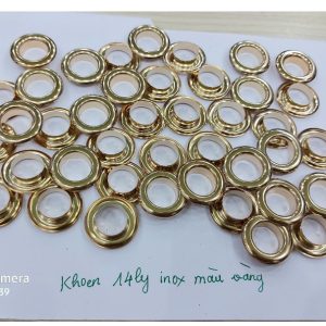 Khoen ore 14mm Khoen mắt cáo 14 ly Bằng INOX không gỉ MÀU VÀNG Khuy mắt cáo bấm vải Phụ liệu may mặc cao cấp