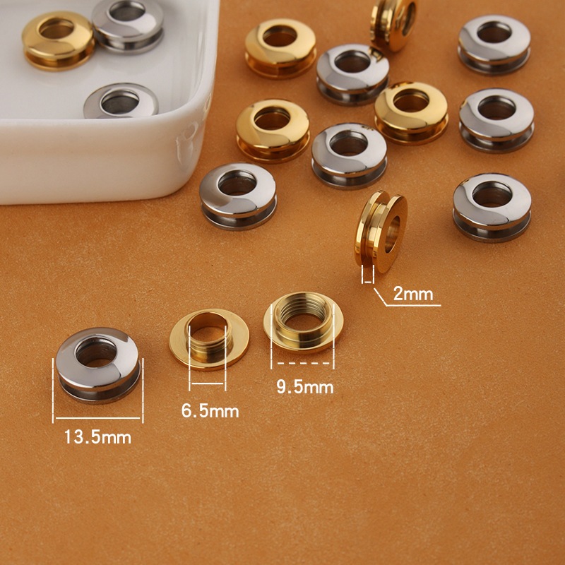 Khoen ore xoay vặn 6.5mm Khoen mắt cáo có ren vặn 6ly Bằng INOX không gỉ Màu bạc màu vàng bóng Phụ kiện túi xách Cao Cấp - Ảnh 7