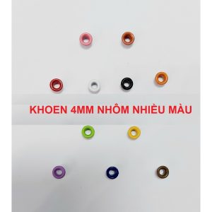Alternative view of Khoen ore 4mm Khuy mắt cáo 4ly bấm bạt, bấm túi giấy Bằng Nhôm bọc sơn Nhiều màu Túi 100 cái Không long đền