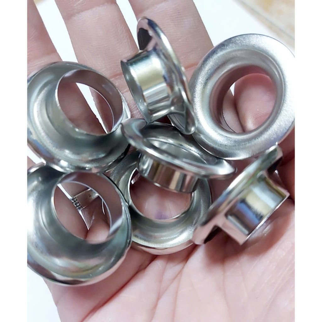 Khoen mắt cáo 17mm Long đền có chấu Chân cao 10mm Chuyên đóng bạt dày, PVC, HDPE, bạt lưới, bạt xe tải - Ảnh 2