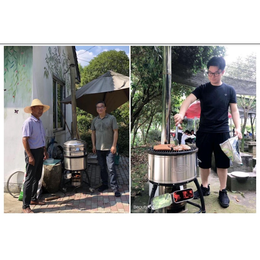 Bếp đun củi bếp khí hóa sinh khối Ống khói cao Ít khói bụi Thân thiện với môi trường Model BSR-M55 - Ảnh 7
