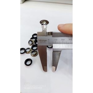 Alternative view of Khoen ore mắt cáo 8ly Bằng thau không gỉ Khoen bọc sơn đen, sơn hồng Khuy mắt cáo bấm vải Phụ liệu may mặc túi xách