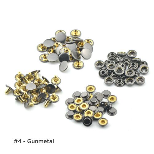 Nút bấm 4 thành phần 12mm 15mm Mã cúc 501 503 Bằng thau không gỉ Chuyên làm nút áo da cao cấp, áo khoác, quần jean - Ảnh 6