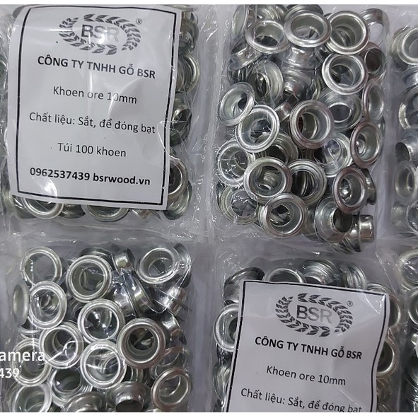 Khoen mắt cáo ore 10mm Khuy đóng bạt 10ly Bằng sắt Túi 100 cái Không long đền Chuyên dùng cho máy đóng khoen Trung Quốc