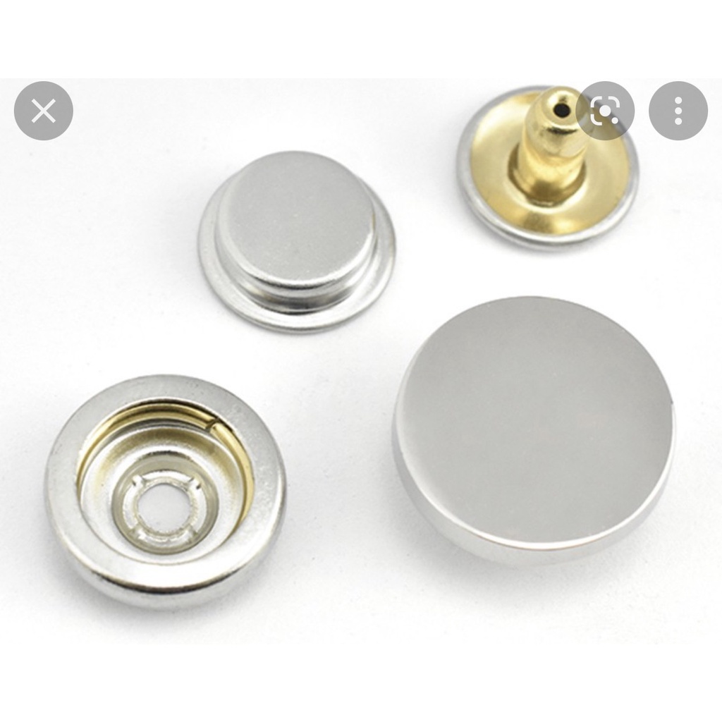Nút bấm 4 thành phần 12mm 15mm Mã cúc 501 503 Bằng thau không gỉ Chuyên làm nút áo da cao cấp, áo khoác, quần jean - Ảnh 3