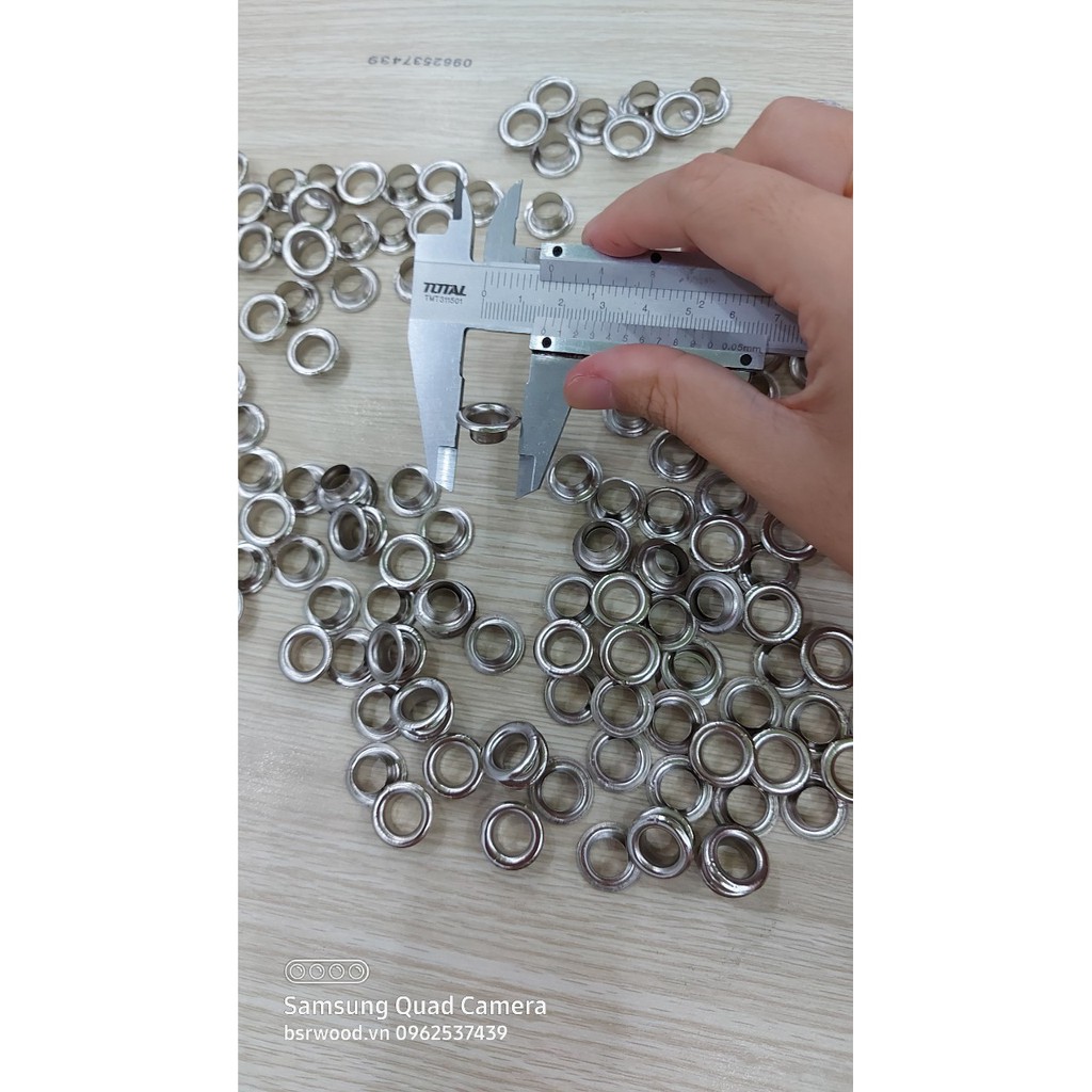 Khoen ore 10mm Khuy mắt cáo đóng bạt, bấm bạt, bấm túi giấy Bằng sắt Bán sỉ Túi 1kg - Ảnh 4
