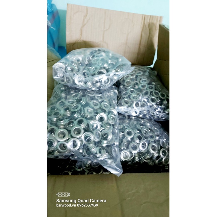 Khoen ore 12mm Bằng SẮT xi Màu BẠC Bán sỉ 1kg KHÔNG long đền Khuy mắt cáo 12ly đóng bạt quảng cáo, bạt lưới - Ảnh 6