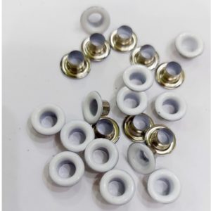 Khoen ore mắt cáo 4mm,5mm,6mm,8mm Bằng thau không gỉ Bọc sơn trắng Phụ liệu may mặc túi xách