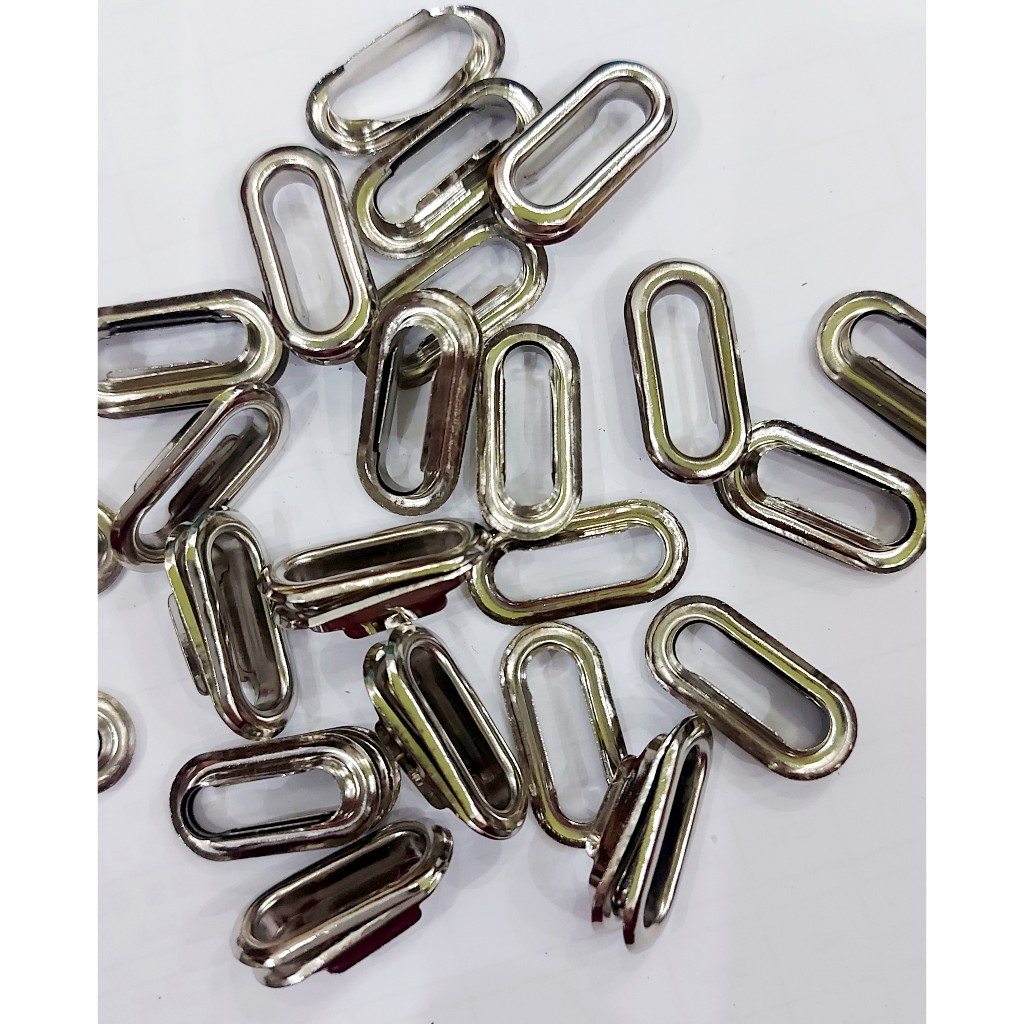 Khoen ore oval 20mm x 6mm Khoen khuy bằng SẮT Màu bạc Mắt cáo oval Làm thủ công, nón, balo, túi xách KHOEN SẮT SẼ GỈ SÉT - Ảnh 3