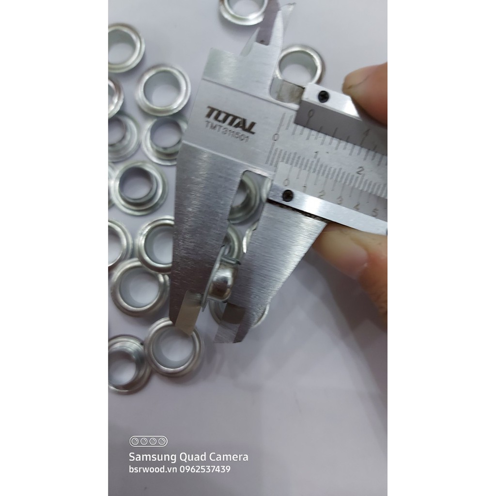 Khoen mắt cáo ore 10mm Khuy đóng bạt 10ly Bằng sắt Túi 100 cái Không long đền Chuyên dùng cho máy đóng khoen Trung Quốc - Ảnh 4