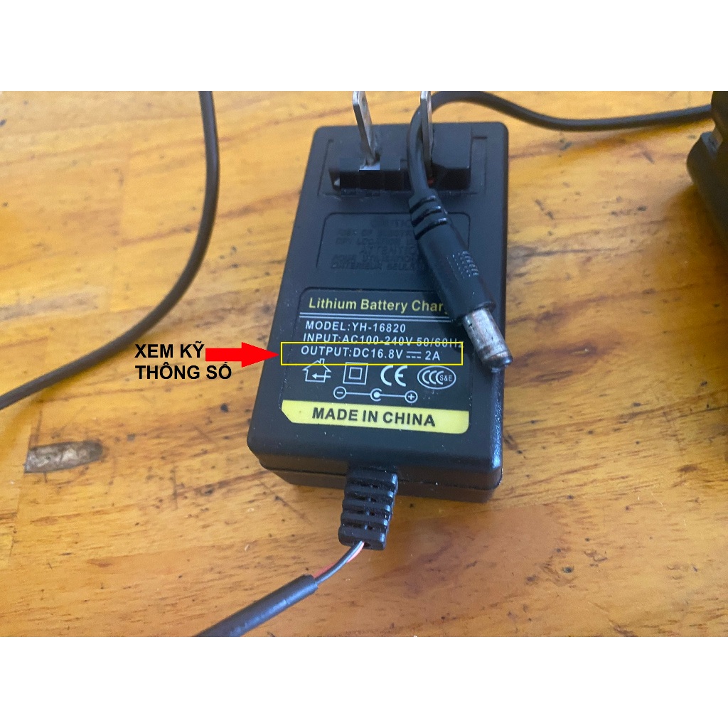 Dây sạc Cục sạc 16.8V / 14.8V dùng cho máy in date cầm tay BSR-H3 - Ảnh 3
