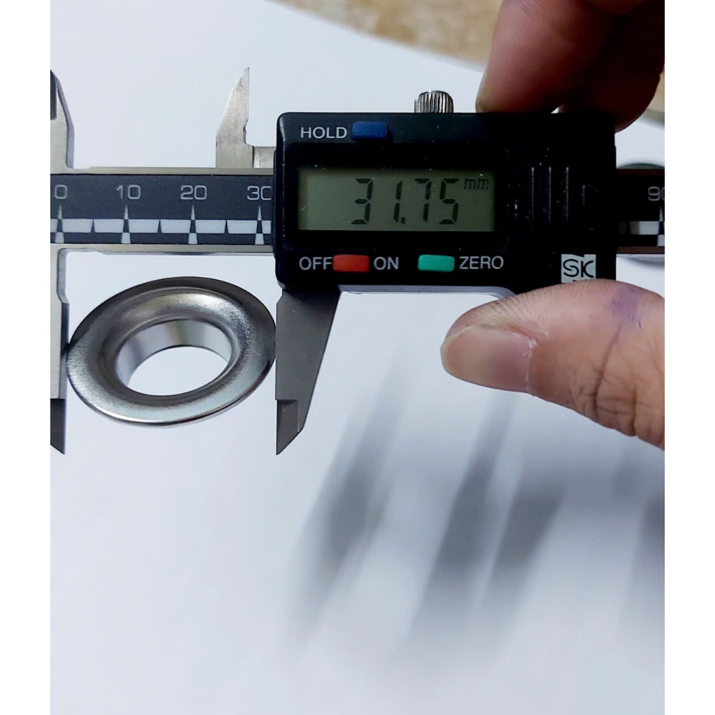 Khoen mắt cáo 17mm Long đền có chấu Chân cao 10mm Chuyên đóng bạt dày, PVC, HDPE, bạt lưới, bạt xe tải - Ảnh 9