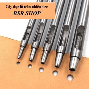 Cây đục lỗ tròn thủ công cao cấp (1mm tới 10mm) Loại gắn lưỡi đục vào Đục lỗ dây nịt, đồ da, giấy, ni lông....