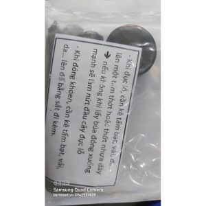 Alternative view of Combo cây bộ đục lỗ + cây đóng khoen ore (mắt cáo) 8mm + đế đóng khoen + 100 cái khoen ore 8mm (mắt cáo 8ly) bằng sắt