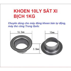 Alternative view of Khoen ore 10mm Bằng SẮT xi Màu BẠC,Màu VÀNG Bán sỉ 1kg KHÔNG long đền Khuy mắt cáo 10ly đóng bạt quảng cáo, bạt lưới