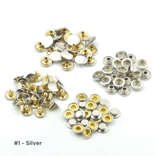 Nút bấm 4 thành phần 12mm 15mm Mã cúc 501 503 Bằng thau không gỉ Chuyên làm nút áo da cao cấp, áo khoác, quần jean - Ảnh 5