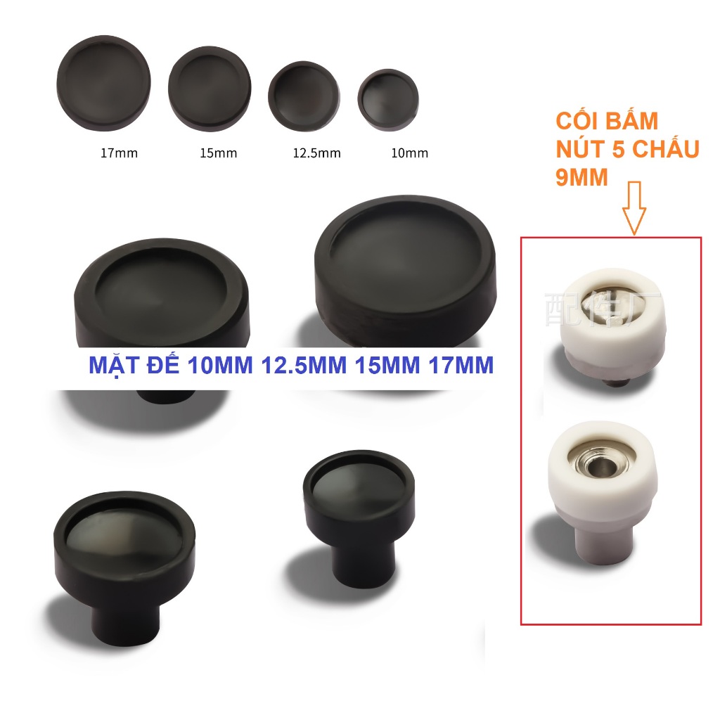Kìm bấm nút quần áo (nút bấm 4 thành phần: nút lò xo, nút chén, nút 5 chấu) Bấm lên bạt, da, giấy, vải được - Ảnh 4