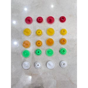 Alternative view of Nút bấm nhựa T5 (12mm) Cúc bấm nhựa 4 chi tiết Hộp 360 bộ nút 18 màu Dùng được với kìm bấm nút