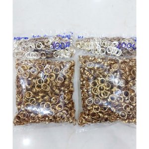 Khoen ore 10mm Khoen mắt cáo 10ly Bằng Thau không gỉ(mỏng) Màu Bạc Vàng Đồng Khuy mắt cáo Bấm Vải Phụ liệu may mặc