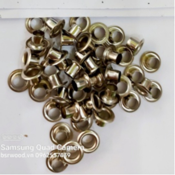 Khoen ore mắt cáo 5mm Chân cao 6ly Bằng Thau không gỉ Màu bạc màu vàng Khuy mắt cáo bấm vải, quần áo, túi xách, đồ da - Ảnh 2