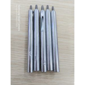 Alternative view of Cây đục lỗ Dụng cụ đục lỗ tròn Size 1-1.5-2-2.5-3-3.5-4-5-6-7-8-9-10mm Bằng thép trắng Sắc bén Hàng nhập loại 1