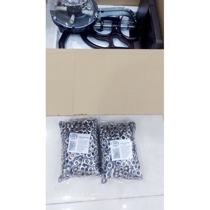 Khoen ore 12mm Bằng SẮT xi Màu BẠC Bán sỉ 1kg KHÔNG long đền Khuy mắt cáo 12ly đóng bạt quảng cáo, bạt lưới - Ảnh 7