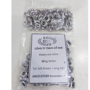 Khoen ore 4mm Khuy mắt cáo 4ly Khoen bấm giày bata, bấm túi giấy, bấm bao bì Bằng NHÔM Túi 100 cái Không long đền