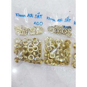 Alternative view of Khoen ore mắt cáo 10mm Chân cao 7mm Bịch 100 cái (có long đền) chuyên bấm bạt, bấm túi giấy Bằng SẮT SẼ GỈ SÉT