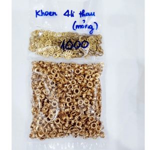 Khoen ore 4mm Khoen mắt cáo 4ly Bằng Thau không gỉ (mỏng) Màu bạc,vàng,đồng,đen Khuy mắt cáo bấm vải Phụ liệu may mặc
