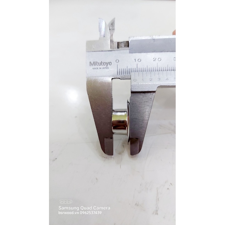 Khoen ore mắt cáo 14mm Chân cao 9ly Bằng thau không gỉ Màu bạc Khuy mắt cáo bấm vải, bấm bạt Bịch 50 cái 100 cái - Ảnh 7