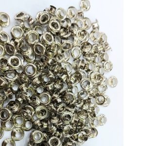 Alternative view of [SỈ] Khoen ore 5mm Khoen mắt cáo 5 ly Bằng INOX không gỉ Màu bạc sáng bóng Bịch lớn 1000 cái Mắt cáo bấm vải Phụ liệu