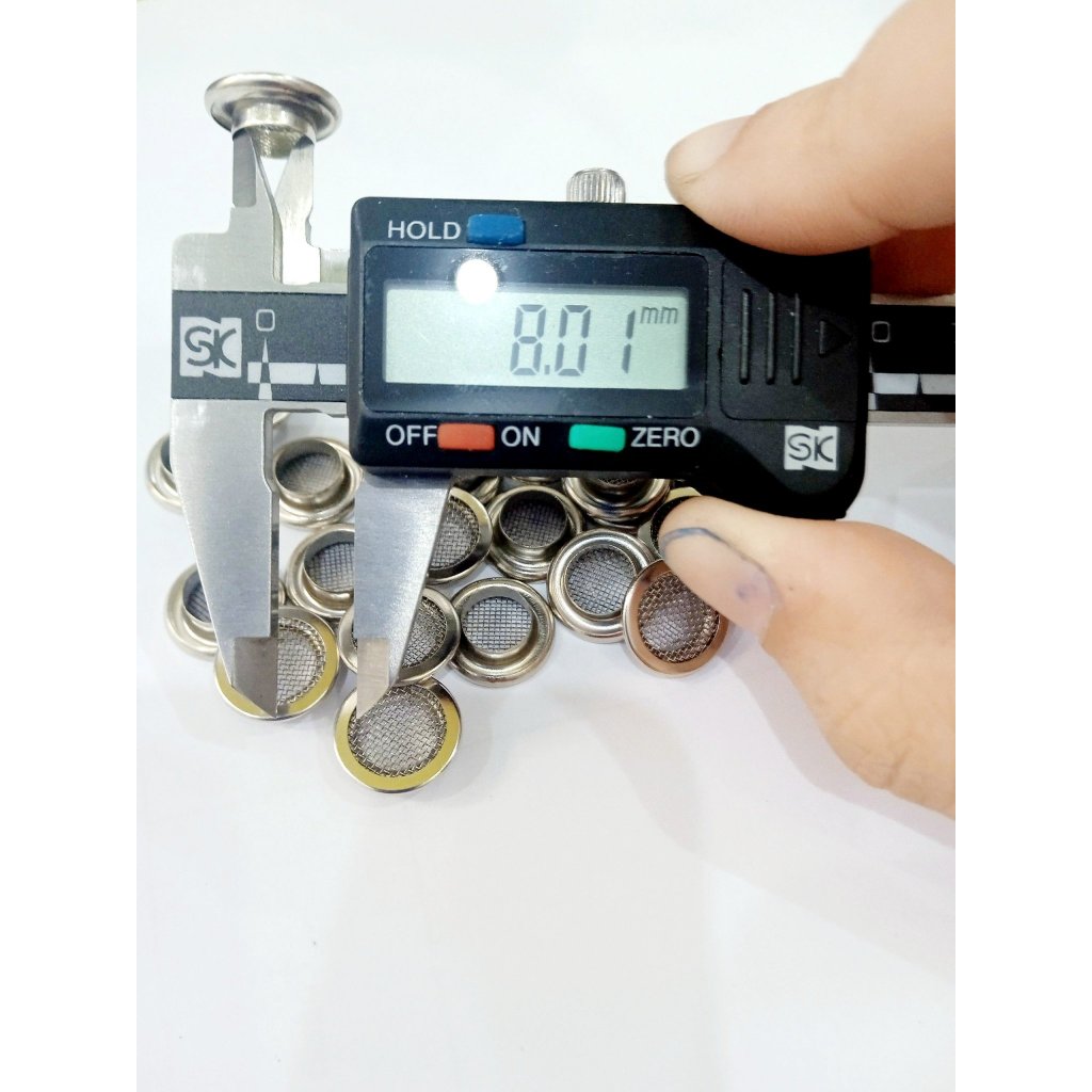 Khoen mắt cáo lưới 8mm , 10mm Thau không gỉ Màu bạc, màu đồng Khuy luồn túi xách, balo, bạt ô tô - Ảnh 2