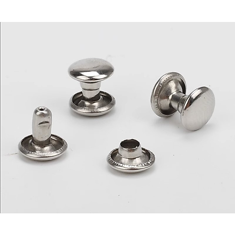 Nút tán rivet (đinh tán) 2 mặt Bằng sắt xi Size 6mm, 8mm, 9mm, 12mm Đóng thùng giấy, thủ công
