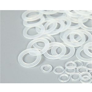 Long đền nhựa lót mặt sau khoen ore mắt cáo Size 4mm,5mm,6mm,8mm,10mm Túi 100 cái Màu trắng trong suốt Phụ liệu may mặc