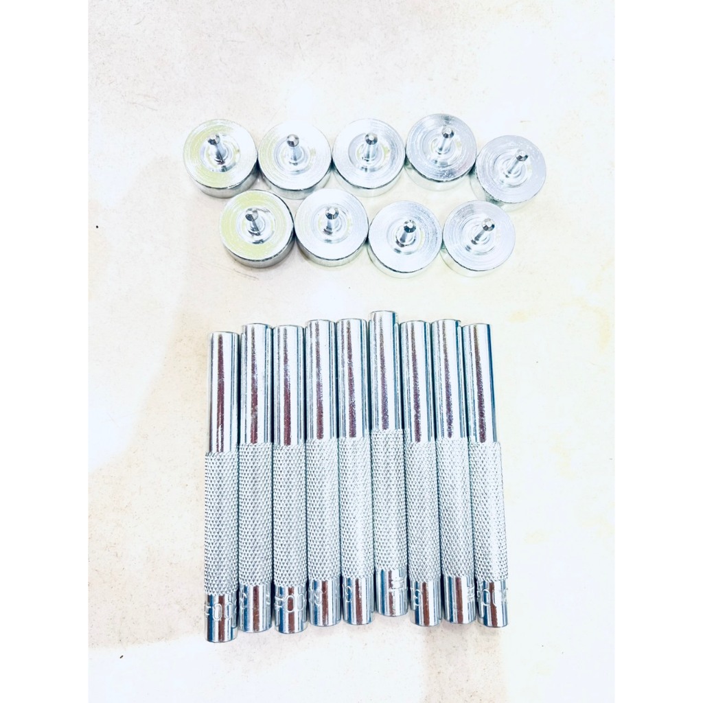 Dụng cụ đục khoen đóng khoen ore (mắt cáo) dùng cho tấm bạt,da,vải,giấy Gồm 1 cây tán và 1 đế kê khoen Size 4mm - 20mm - Ảnh 7