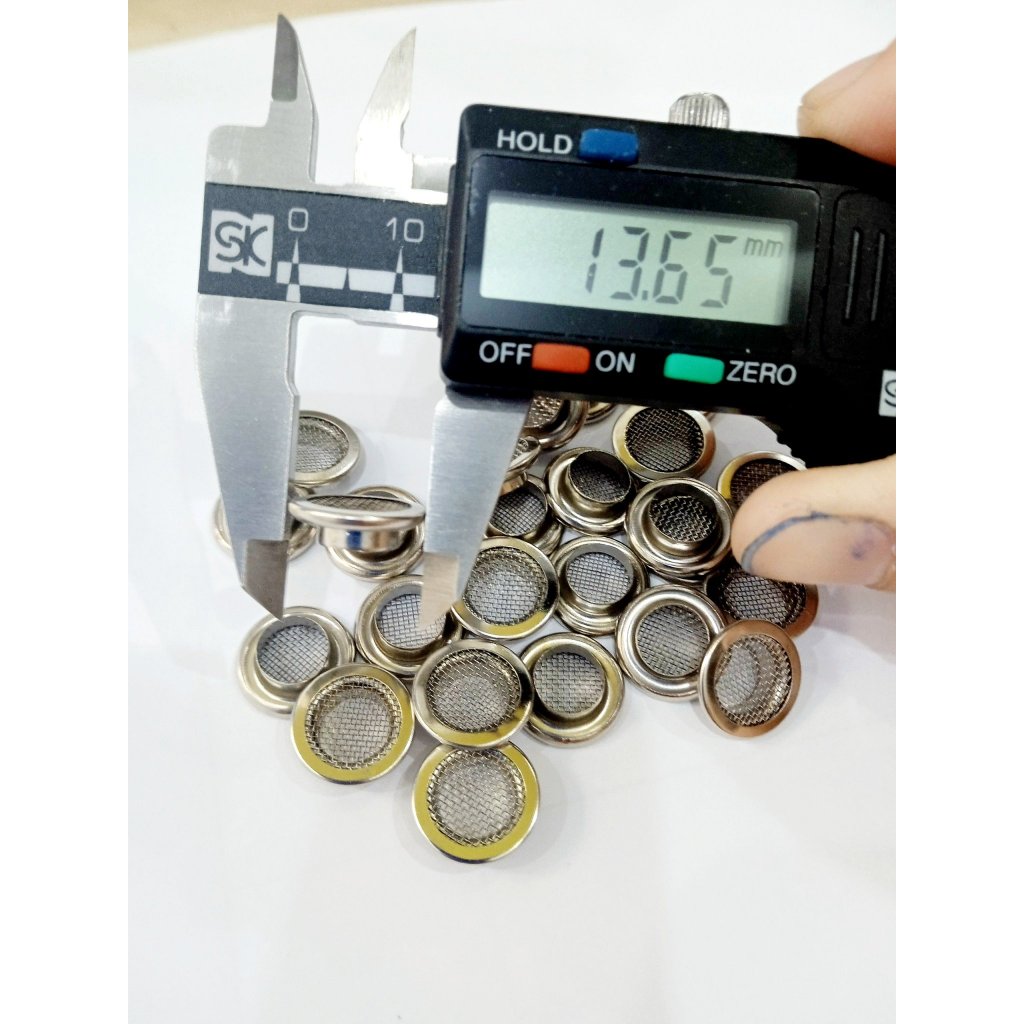 Khoen mắt cáo lưới 8mm , 10mm Thau không gỉ Màu bạc, màu đồng Khuy luồn túi xách, balo, bạt ô tô - Ảnh 3